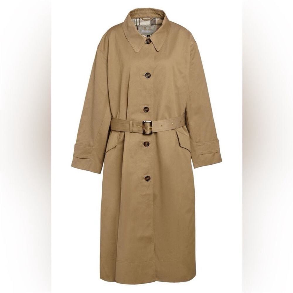 Barbour Opal Showerproof Trench Coat Rosewood Rosewood Tartan